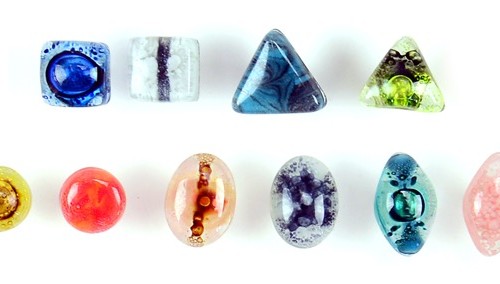 Art Glass Stud Earrings