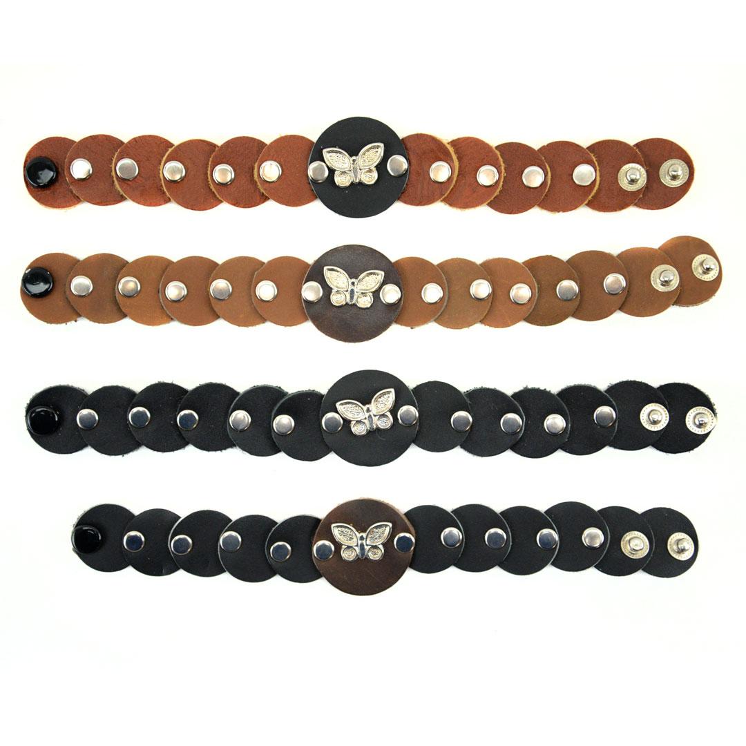 Leather Butterfly Bracelet