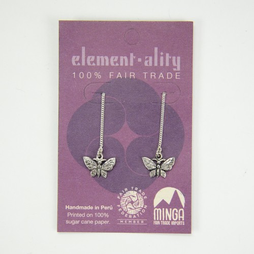 Silver Chain Drop Silver Earrings