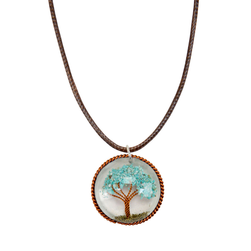 Tree of Life Resin Necklace