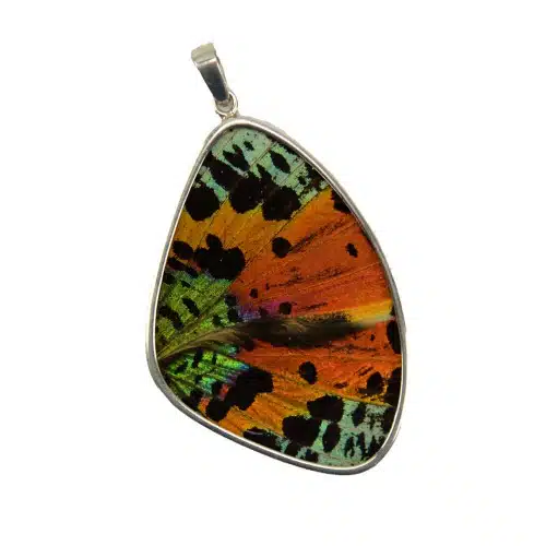 .925 Sterling Silver Butterfly Wing Necklace