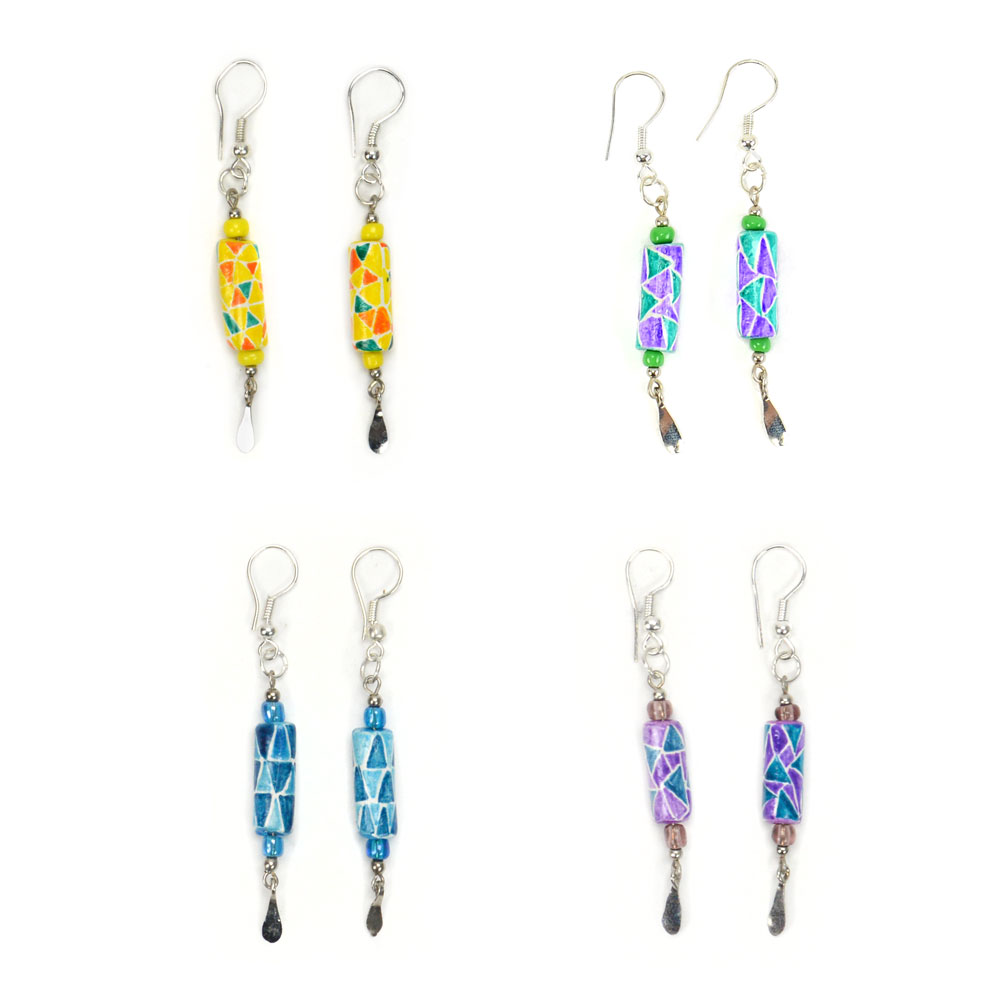 Painted Bead Earring