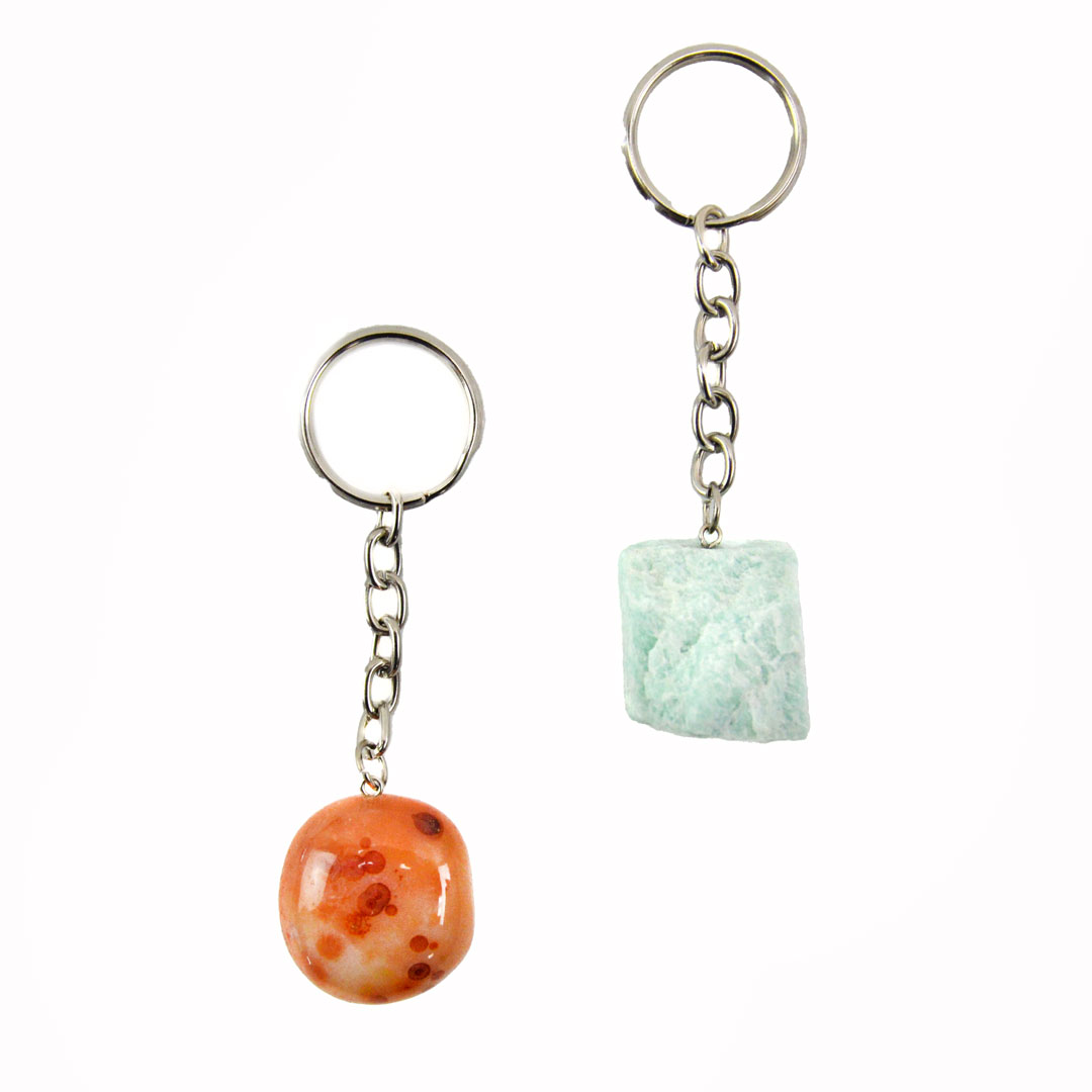 Tumbled Stone Keychain