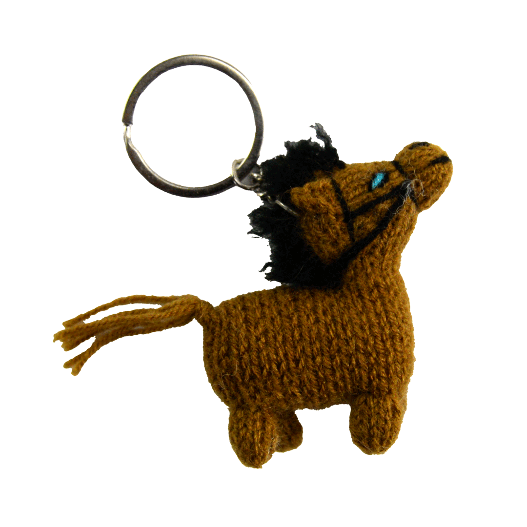 Hand-Knit Animal Keychain
