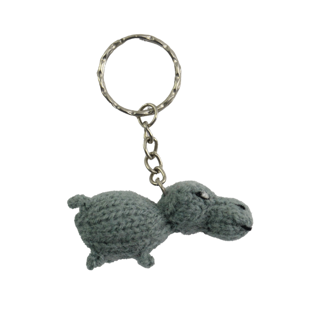 Hand-Knit Animal Keychain