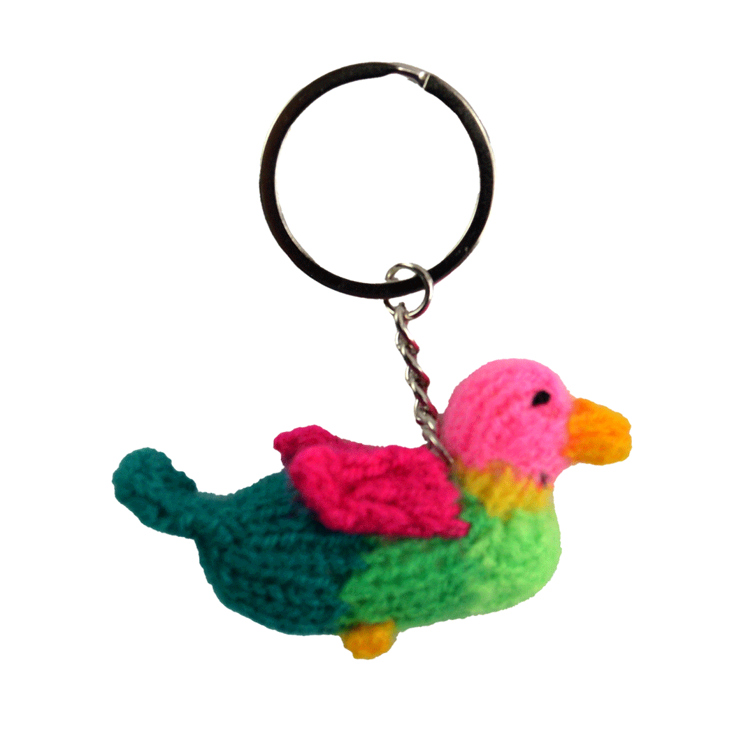 Hand-Knit Animal Keychain