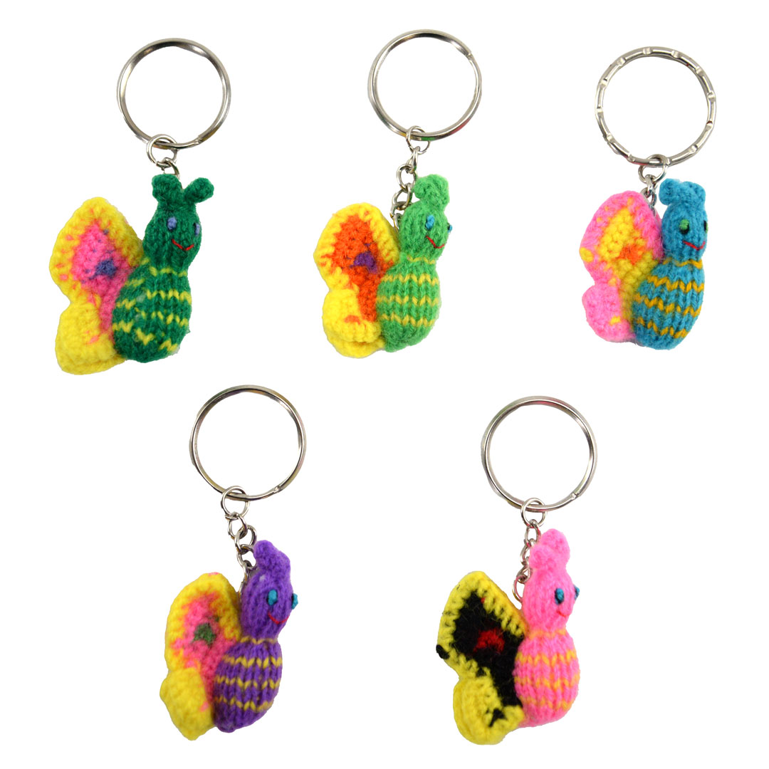 Hand-Knit Animal Keychain