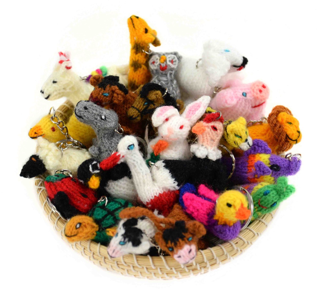 Hand-Knit Animal Keychain