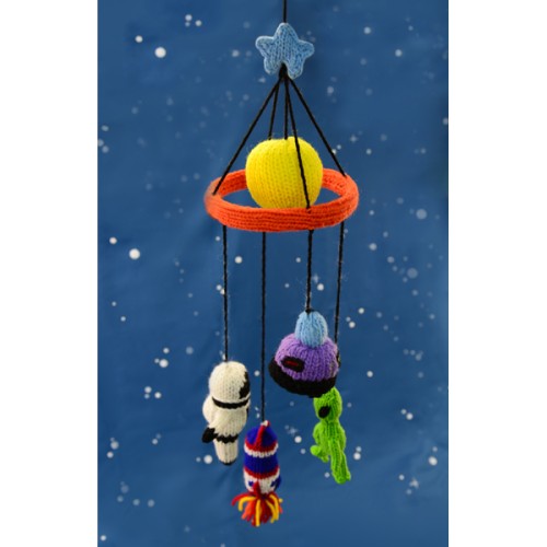 Hand Knit Yarn Mobile