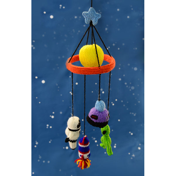 Hand Knit Yarn Mobile