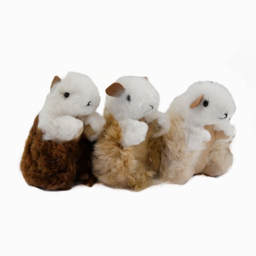 Alpaca Fur Plush 10" Guinea Pig Standing