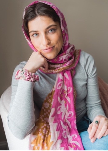 Cotton Sari Scarf with Scrunchie