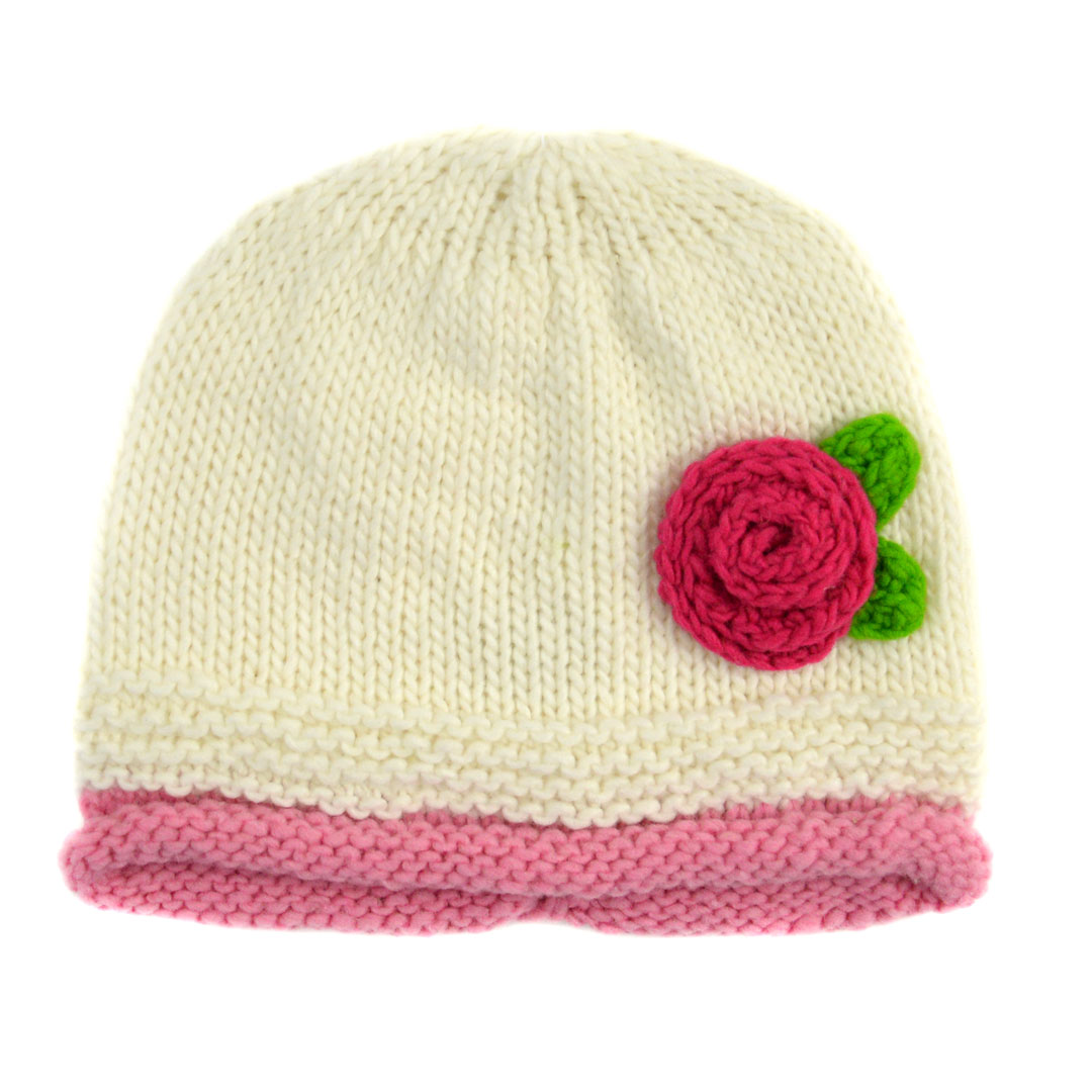 Crocheted Applique Hat
