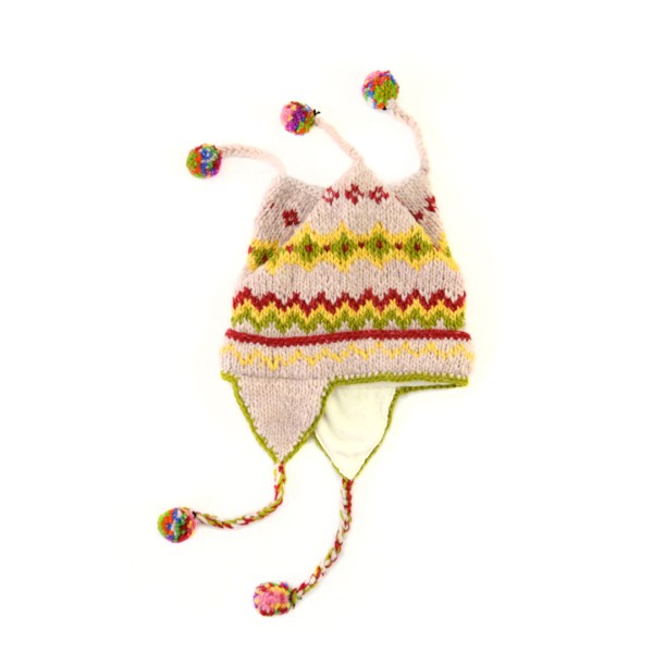 Kid's Cotton/Wool Knit Earflap Hat