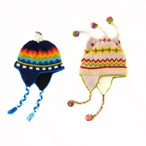 Kid's Cotton/Wool Knit Earflap Hat