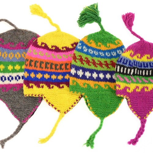 Kid's Wool Knit Earflap Hat
