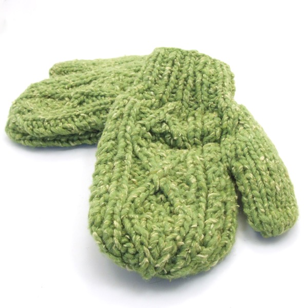 Kid Cable Knit Mittens