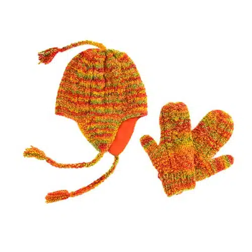 Boucle Hat & Mitten Set