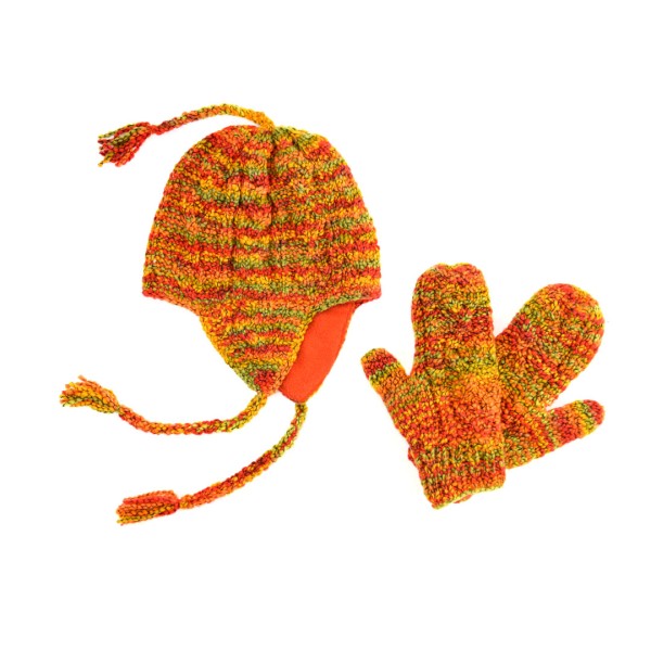 Boucle Hat & Mitten Set
