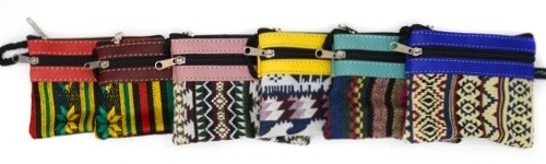 Leather/Fabric Coin Pouch