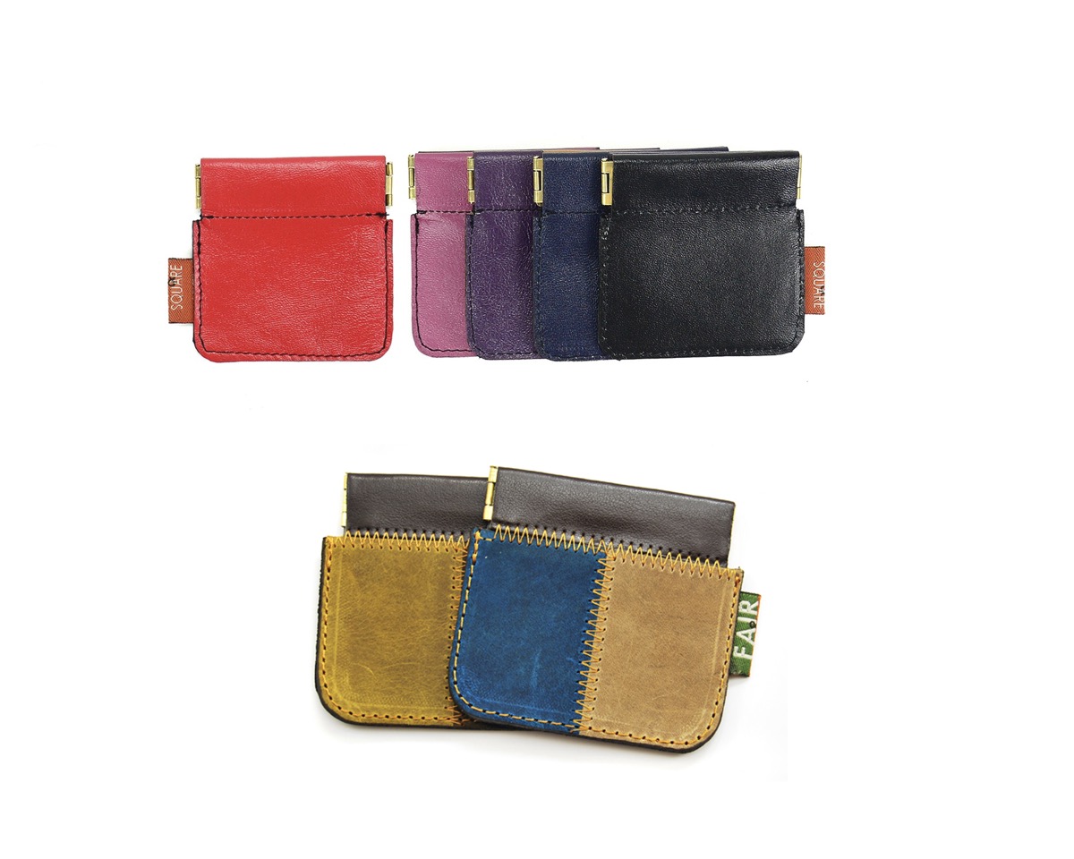 Leather Squeeze Coin Pouch