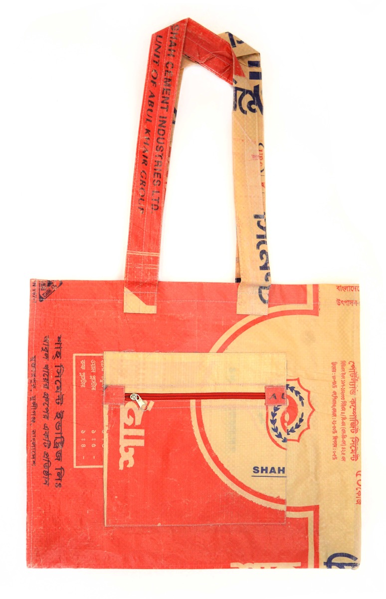 Upcycled Cement Sack Grocery Bag