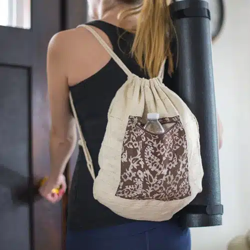 100% Cotton Drawstring Backpack