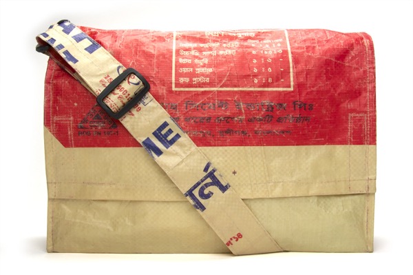 Upcycled Cement Sack Messenger Bag