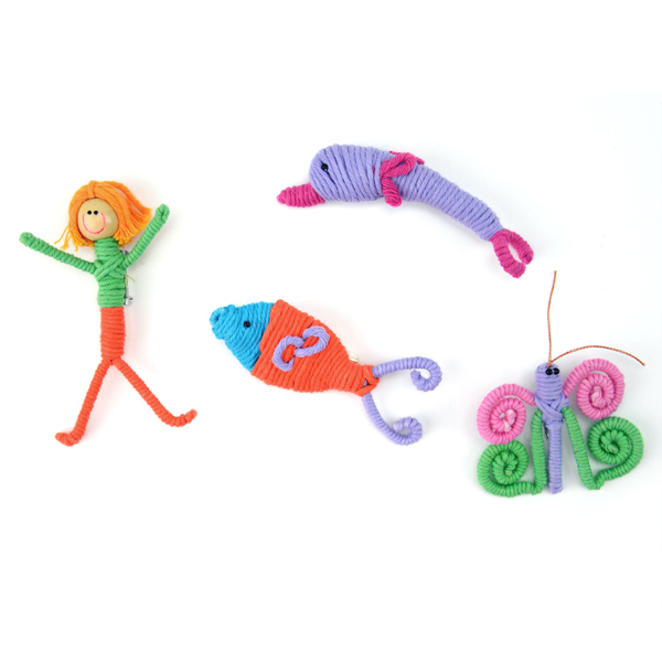 Cotton & Wire Creature Pin