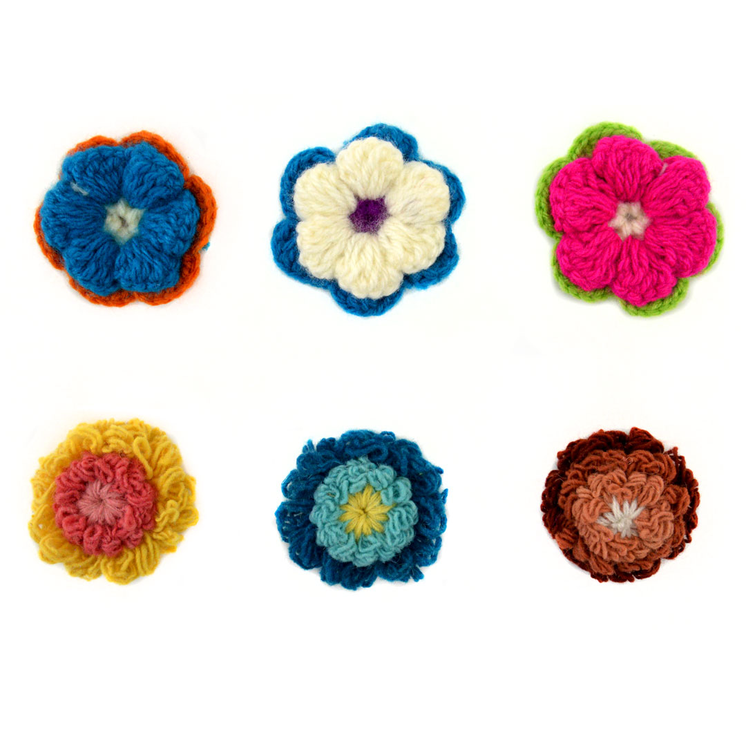 Crocheted Flower Pin