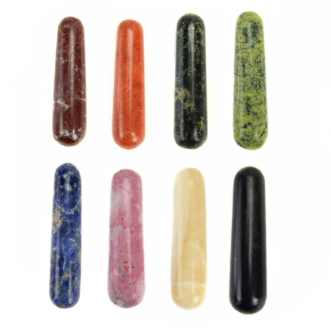 Semi-precious stone massager