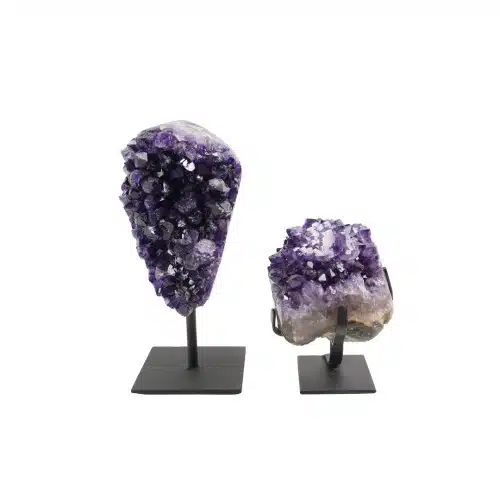 Natural Druzy Amethyst With Stand 5x7 cm