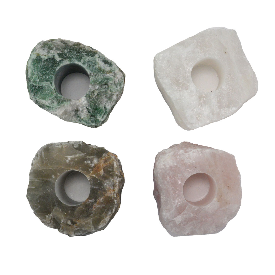 Natural Mineral Candle Holder