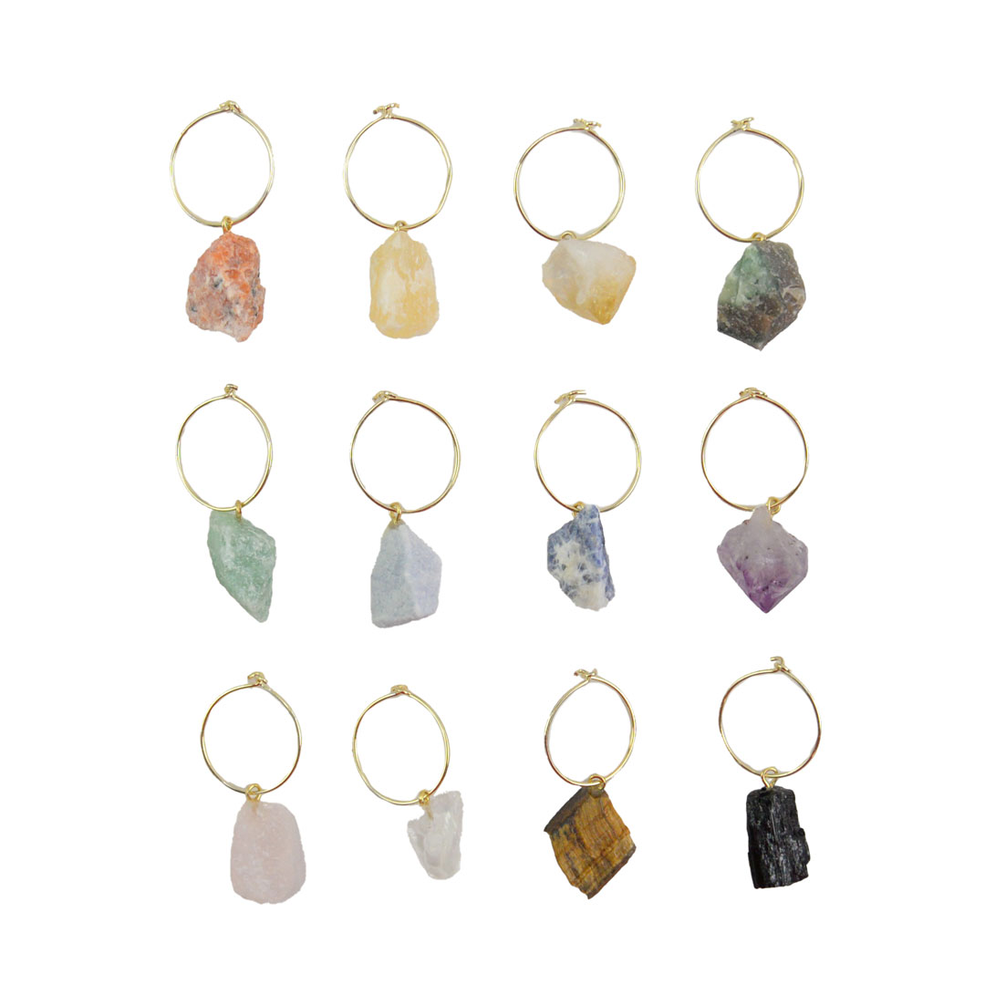Mineral Wine Glass Charms