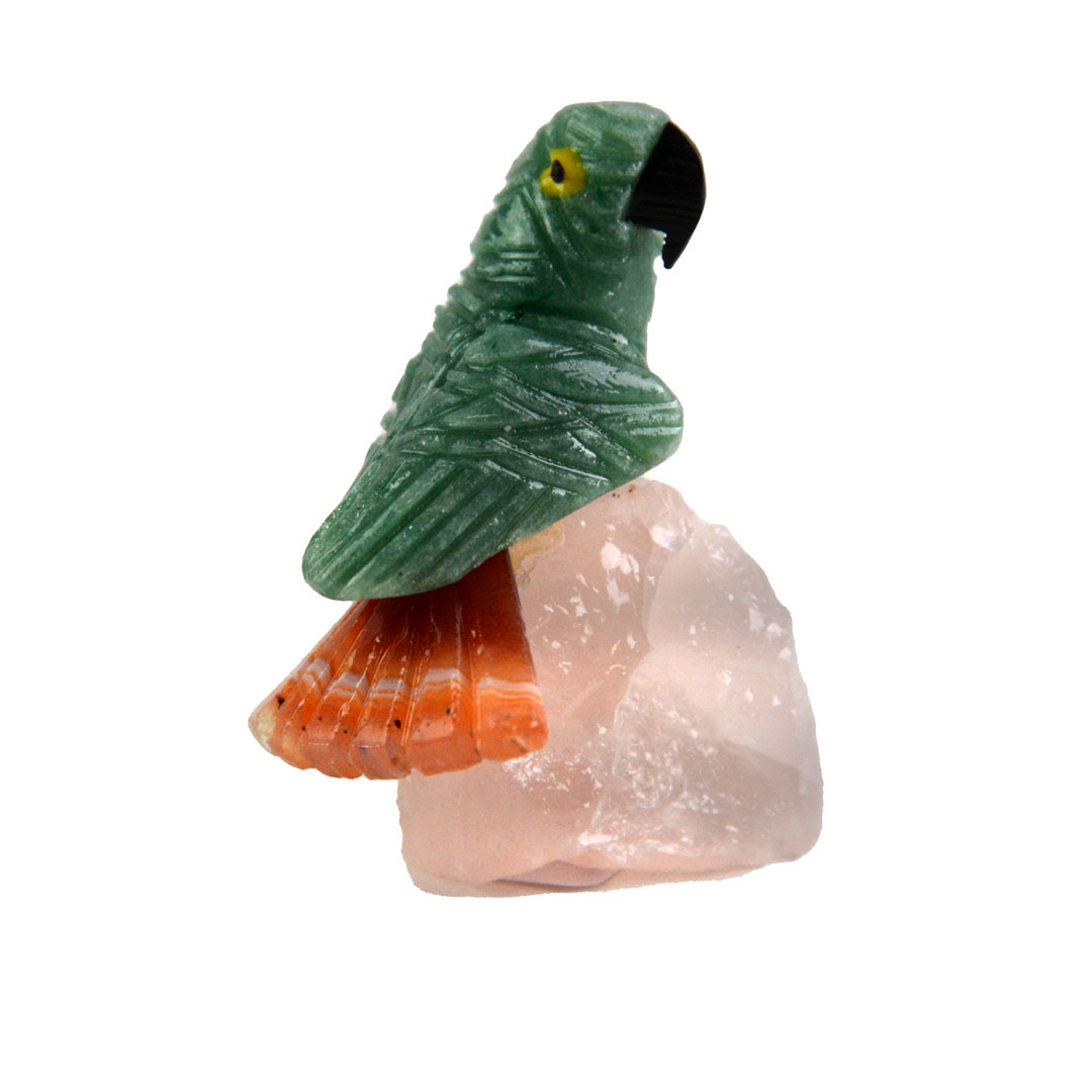Semiprecious Stone Carved Bird - 2"