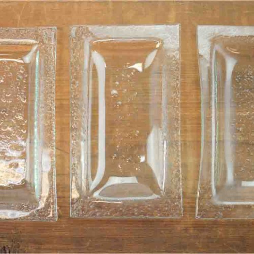 6 x 3 Glass Dish Set of 3