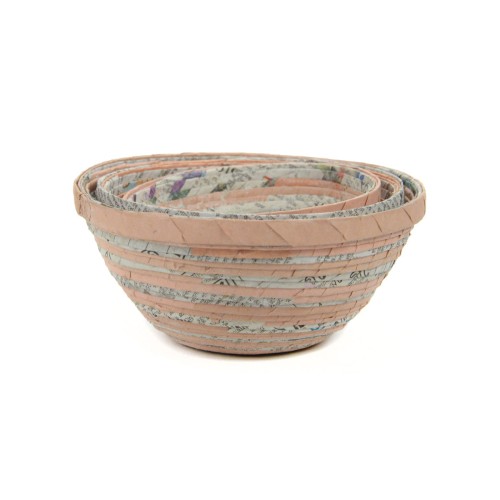 Recycled Paper 3-piece Basket Set
