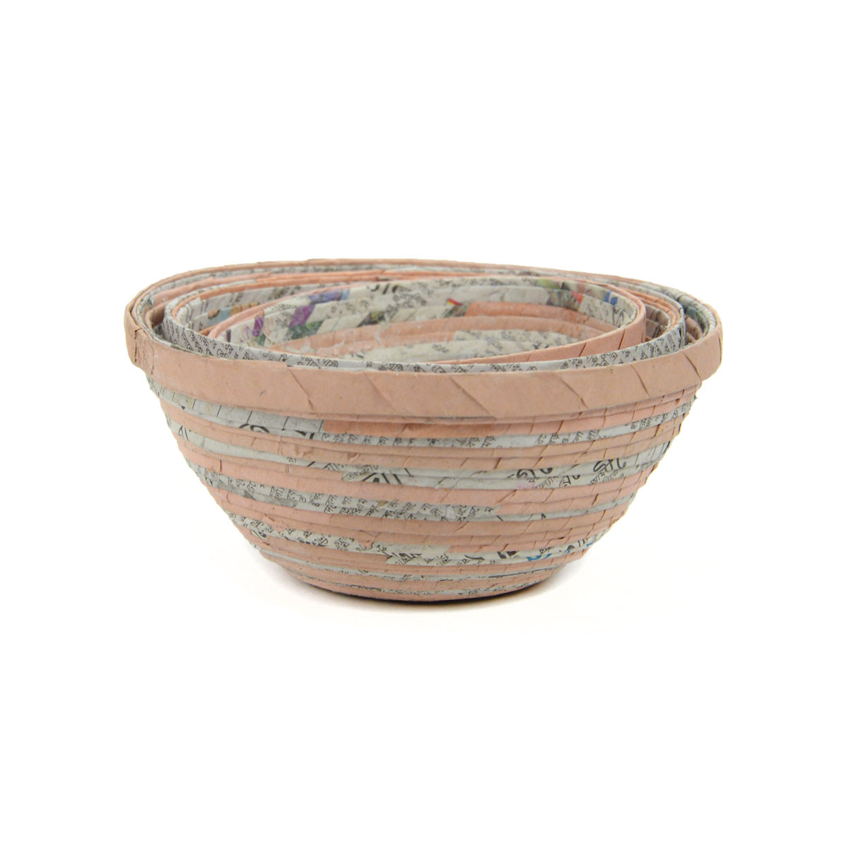 Recycled Paper 3-piece Basket Set