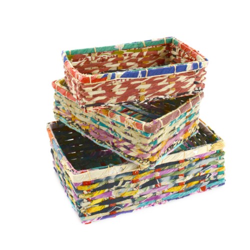 Sari Rectangular Nesting Basket Set