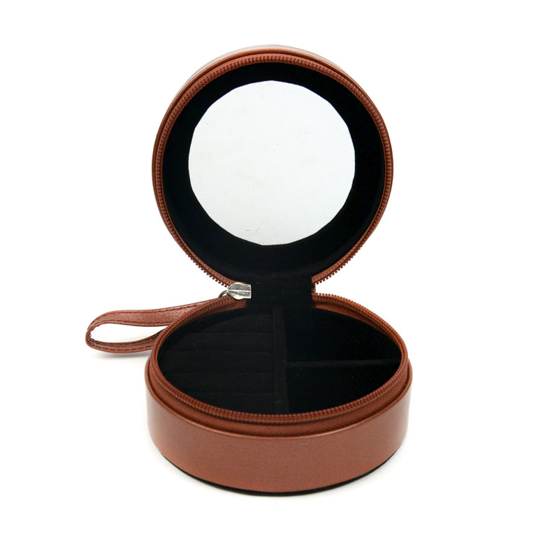 Leather Jewelry Box - Round