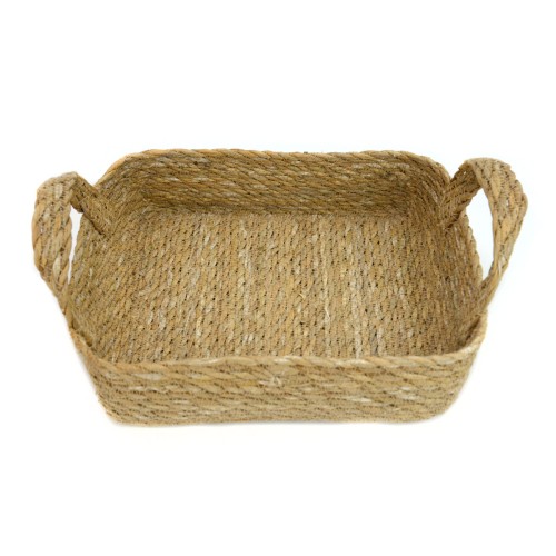 Square Hogla Seagrass Basket with Handle