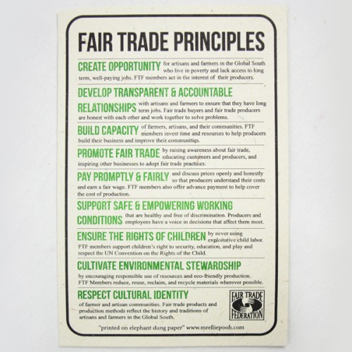 Fair Trade Principles Handout