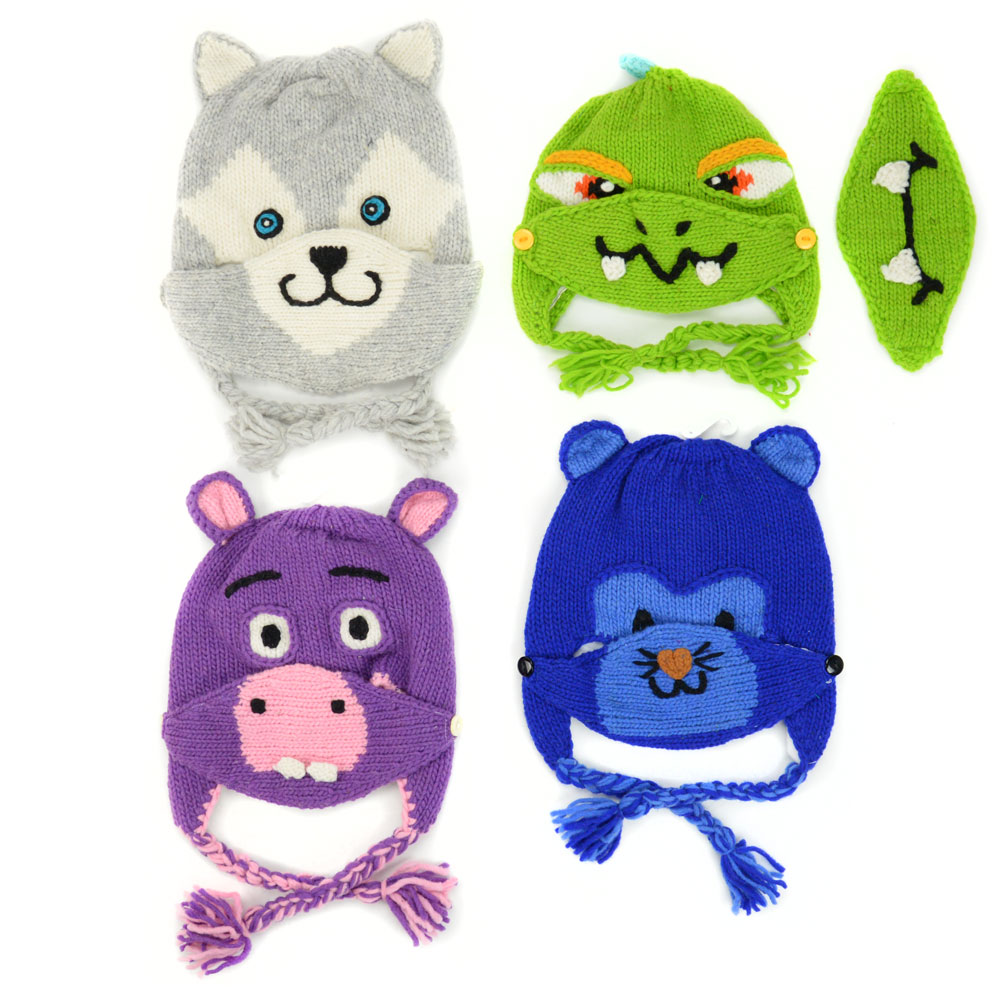 Animal Hat Ski Mask Bundles of 4