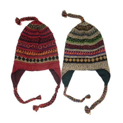 Alpaca Earflap Hat Bundle of 2