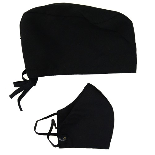 Black Chef Hat and Mask
