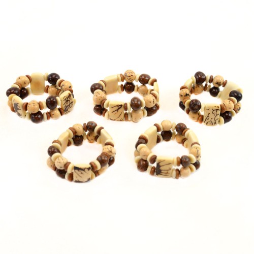 Natural Plaque Bracelet (set of 5)