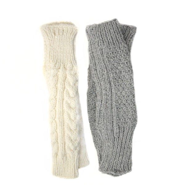 Alpaca Cabled Legwarmers Bundle of 2