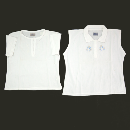 Women's White Cotton Blouse Bundle of 2