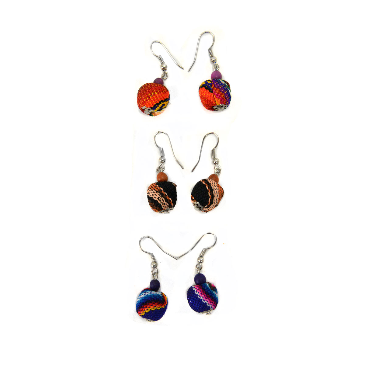 Knit Ball Earrings (Bundle of 3)