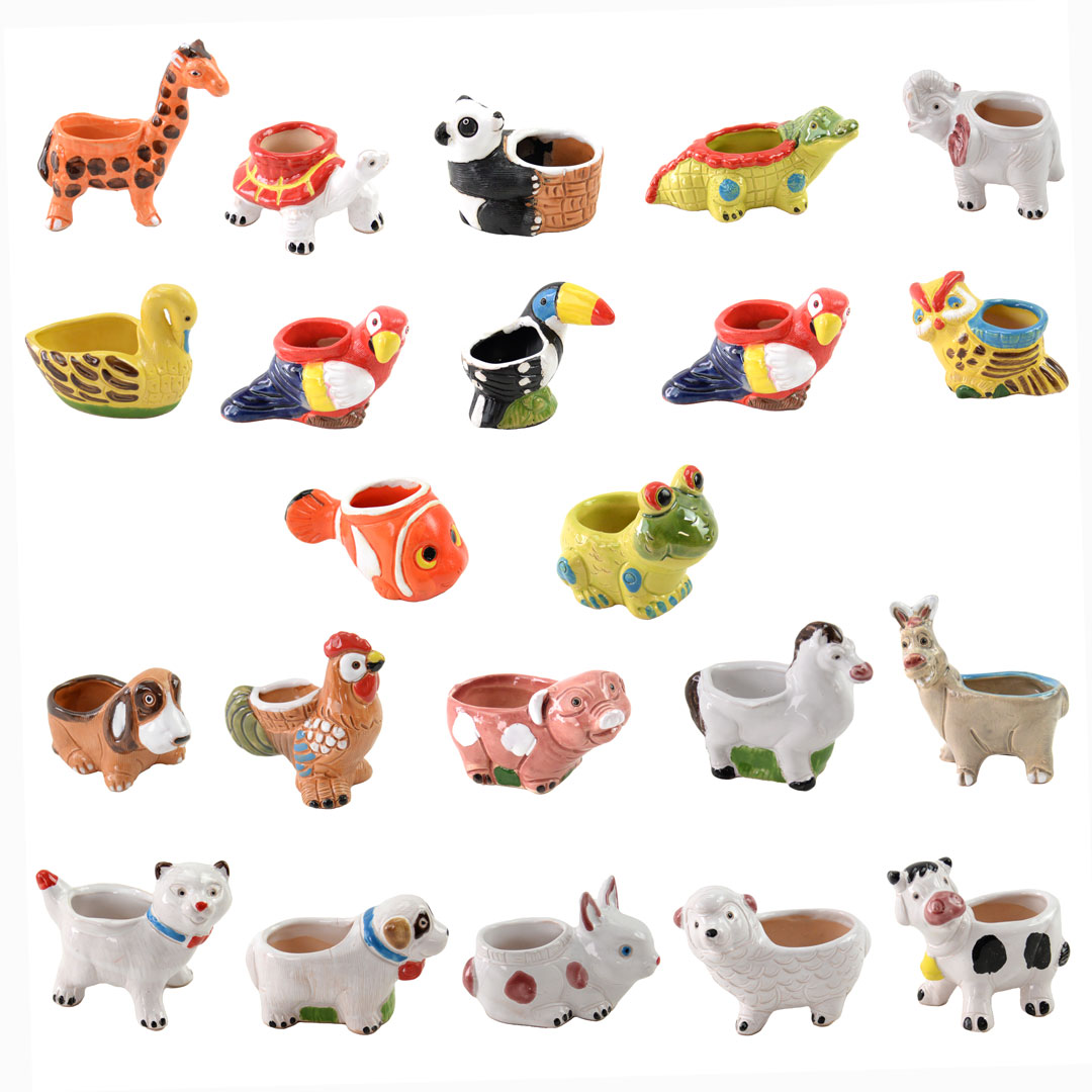 Ceramic Animal Planters-Small